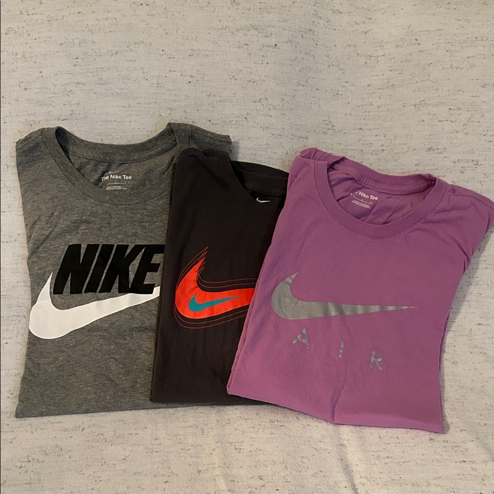Nike Men's Short Sleeve Tees - Gray, Slate, and Purple